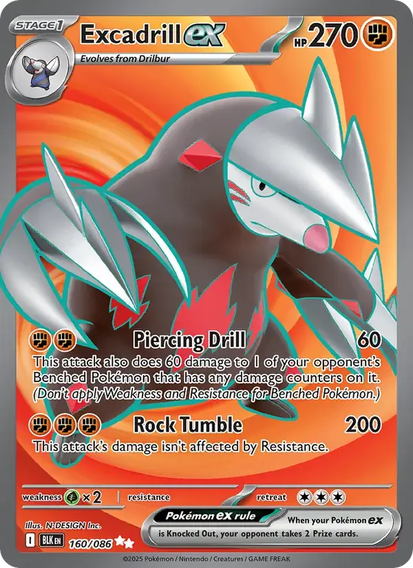 Excadrill ex, Black Bolt 160/86