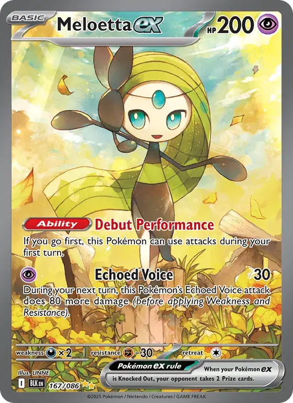 Meloetta ex, Black Bolt 167/86