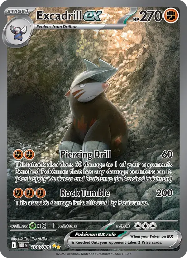 Excadrill ex, Black Bolt 168/86