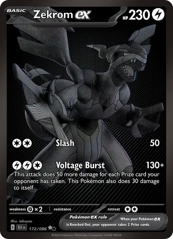 Zekrom ex, Black Bolt 172/86