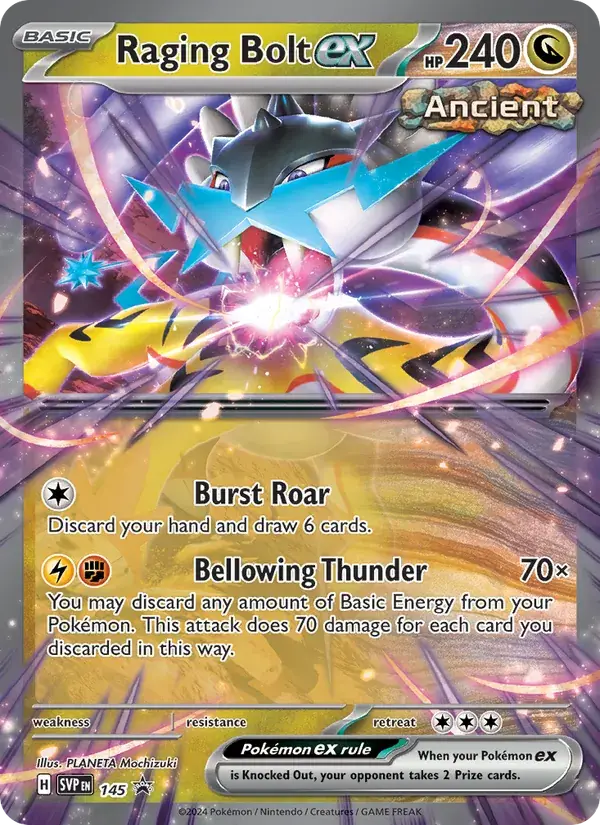 Raging Bolt ex, SVP Black Star Promos 145/225