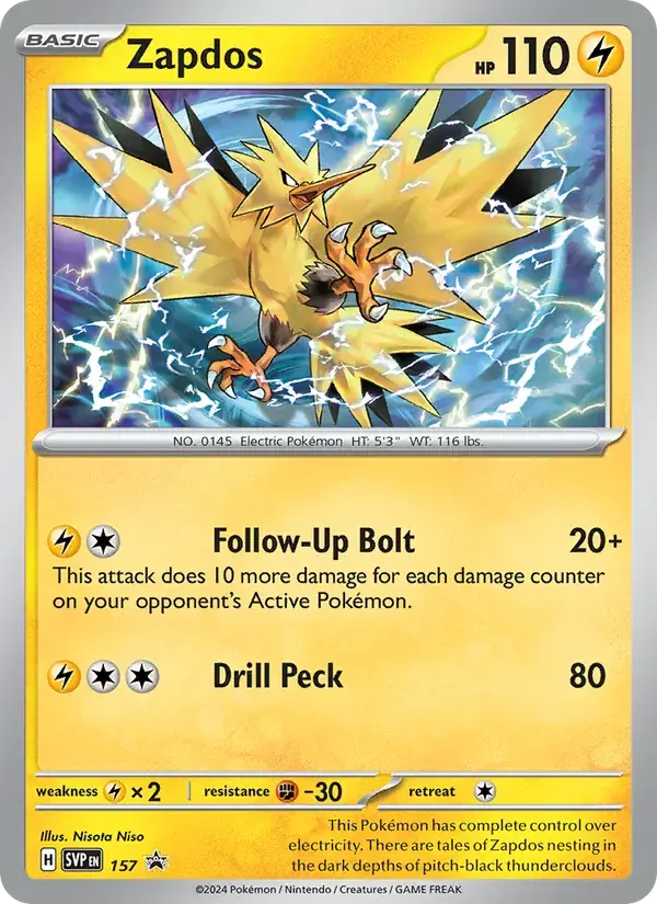 Zapdos, SVP Black Star Promos 157/225