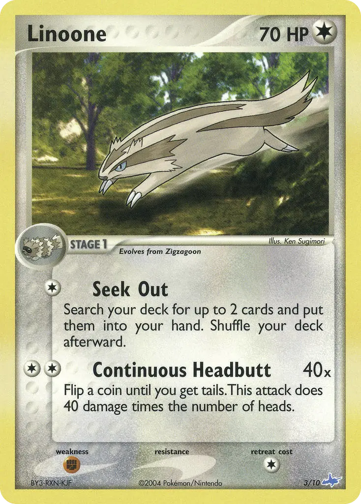 Linoone, EX trainer Kit (Latios) 3/10