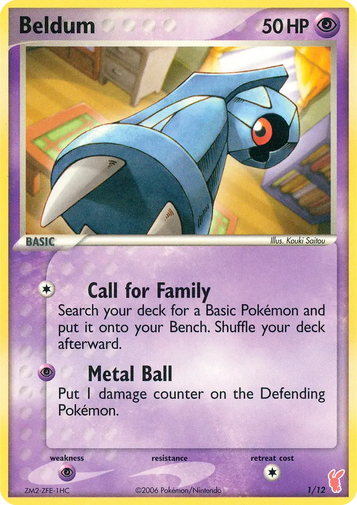 Beldum, EX trainer Kit 2 (Plusle) 1/12