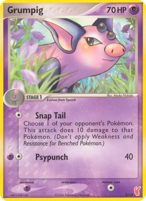 Grumpig, EX trainer Kit 2 (Plusle) 3/12