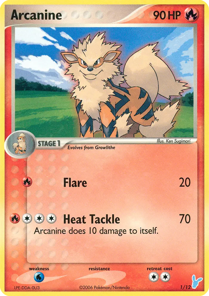 Arcanine, EX trainer Kit 2 (Minun) 1/12