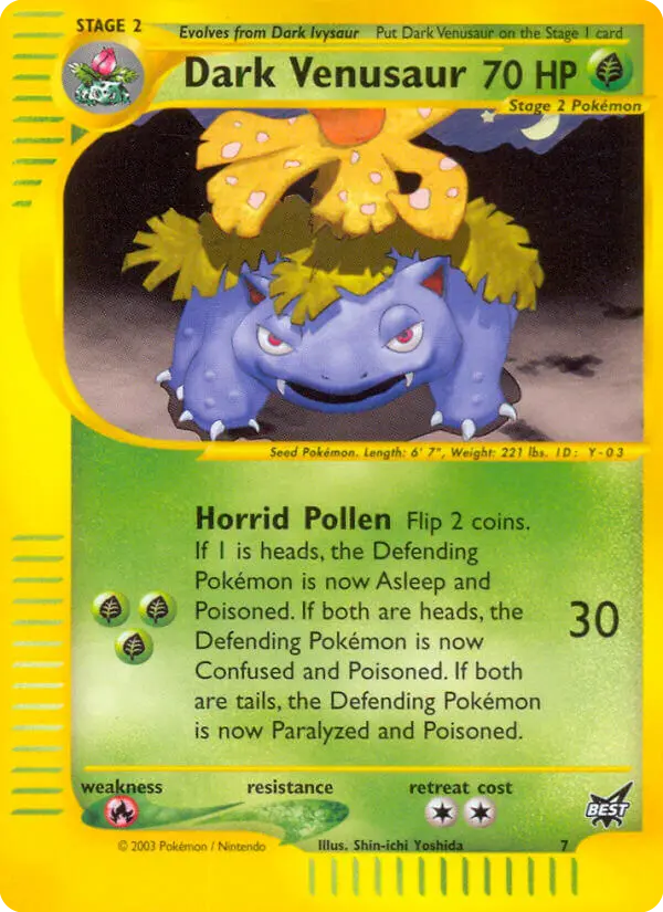 Dark Venusaur, Best of game 7/9