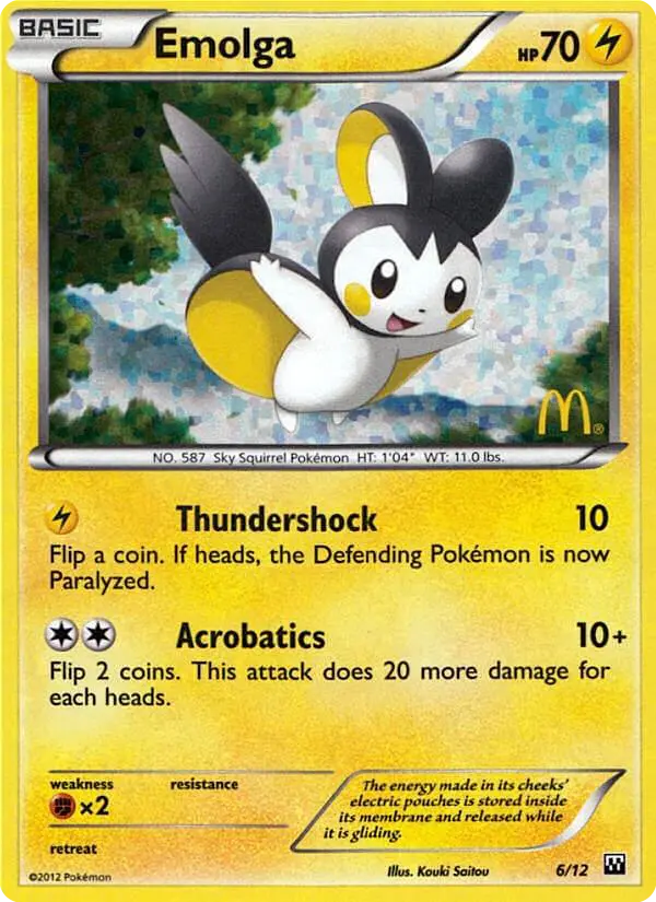 Emolga, McDonald's Collection 2012 6/12