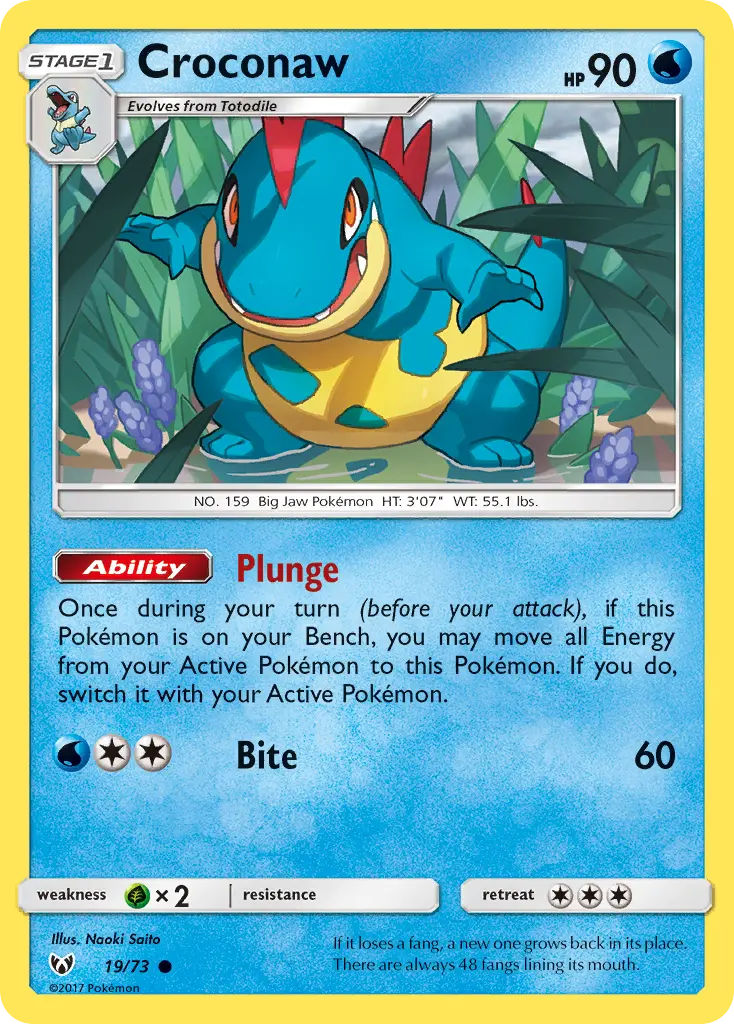 Croconaw, Shining Legends 19/73