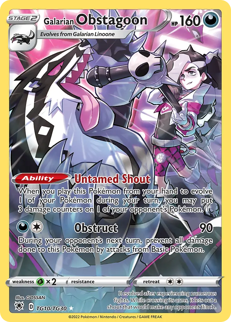Galarian Obstagoon, Astral Radiance Trainer Gallery TG10/30