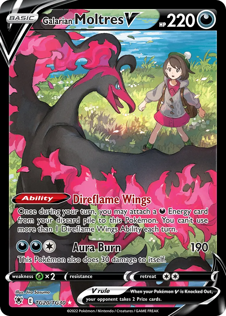 Galarian Moltres V, Astral Radiance Trainer Gallery TG20/30