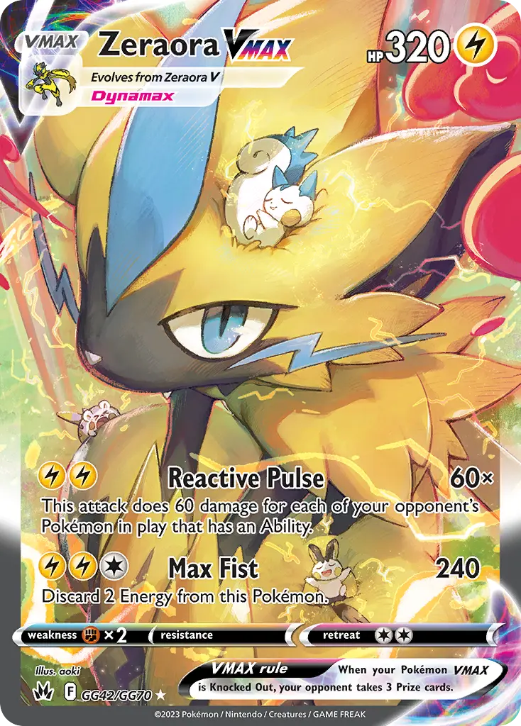 Zeraora VMAX, Crown Zenith Galarian Gallery GG42/70