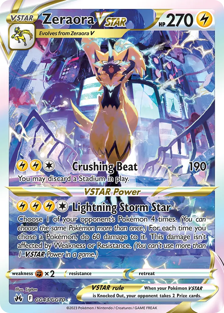 Zeraora VSTAR, Crown Zenith Galarian Gallery GG43/70