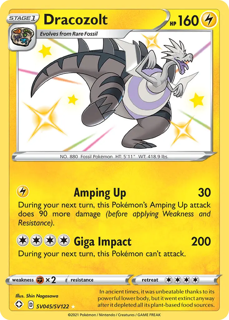 Dracozolt, Shining Fates Shiny Vault SV045/122