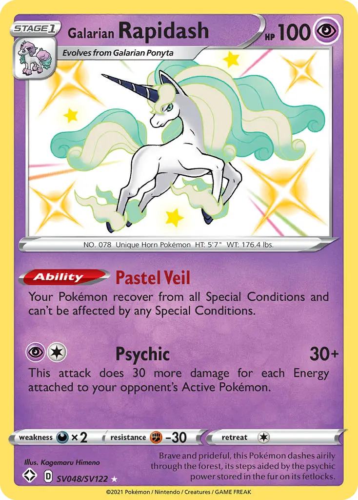 Galarian Rapidash, Shining Fates Shiny Vault SV048/122