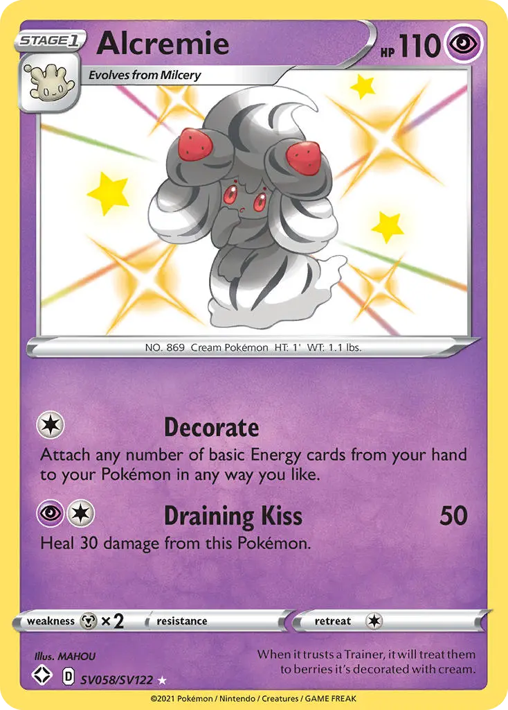 Alcremie, Shining Fates Shiny Vault SV058/122
