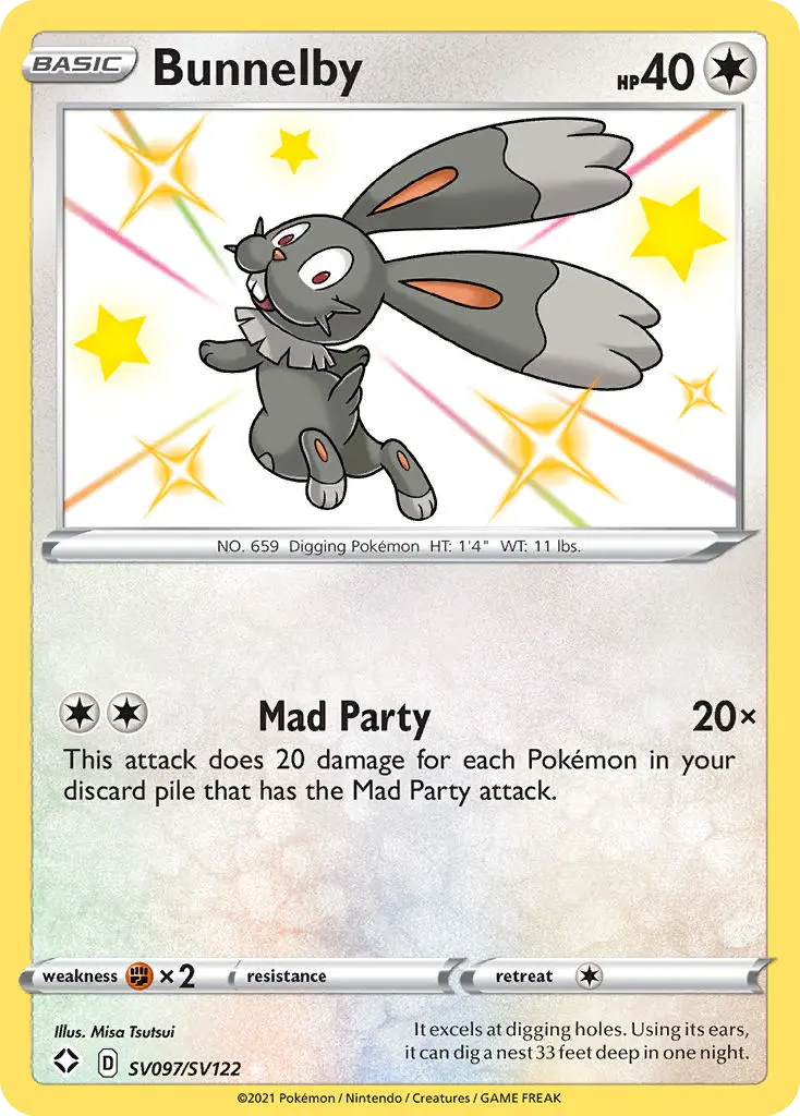 Bunnelby, Shining Fates Shiny Vault SV097/122