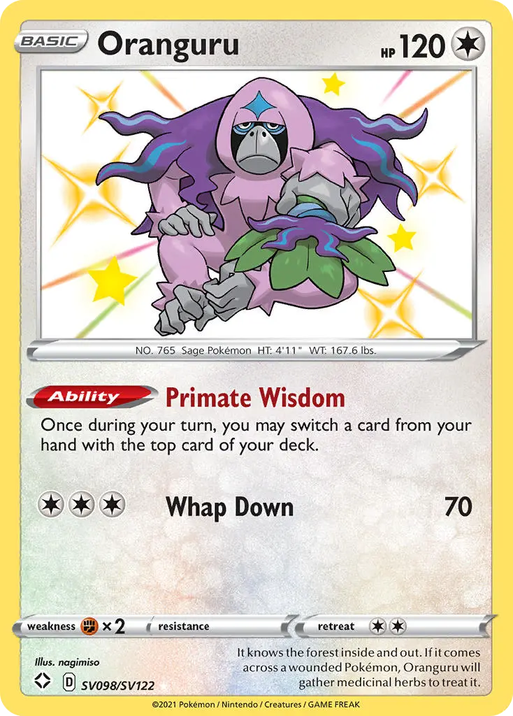 Oranguru, Shining Fates Shiny Vault SV098/122
