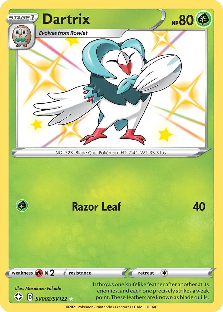Dartrix, Shining Fates Shiny Vault SV002/122