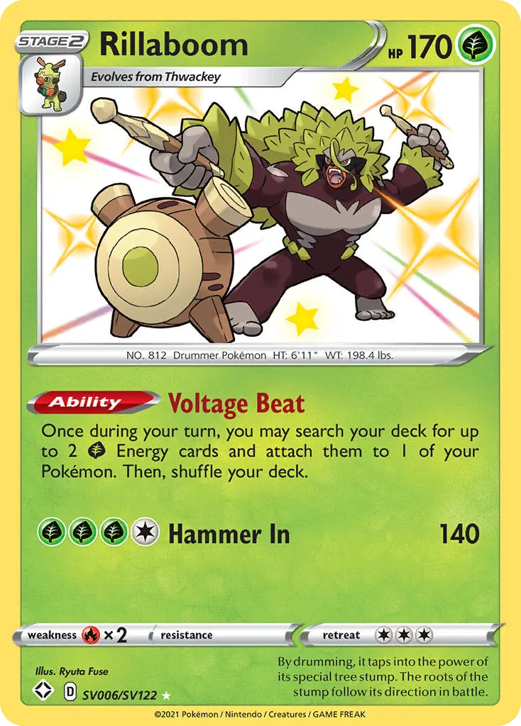 Rillaboom, Shining Fates Shiny Vault SV006/122