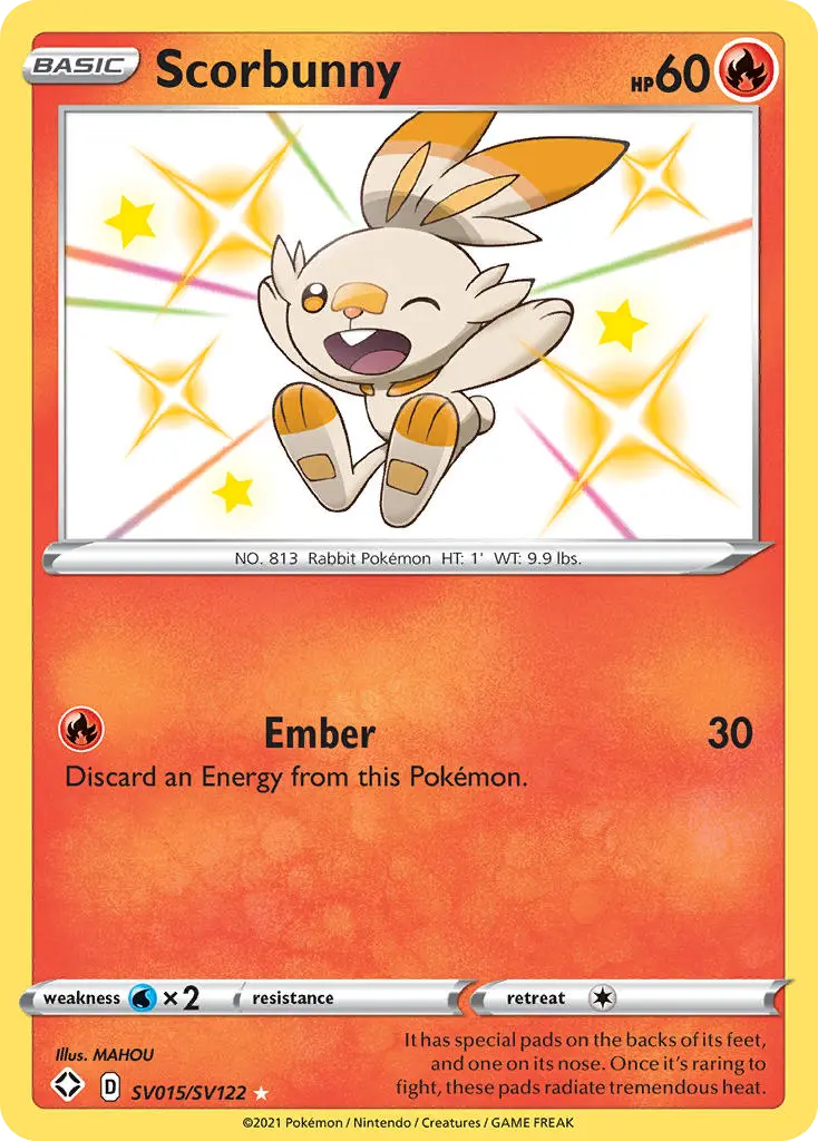 Scorbunny, Shining Fates Shiny Vault SV015/122