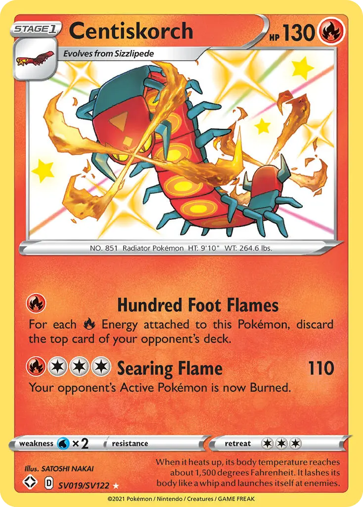 Centiskorch, Shining Fates Shiny Vault SV019/122