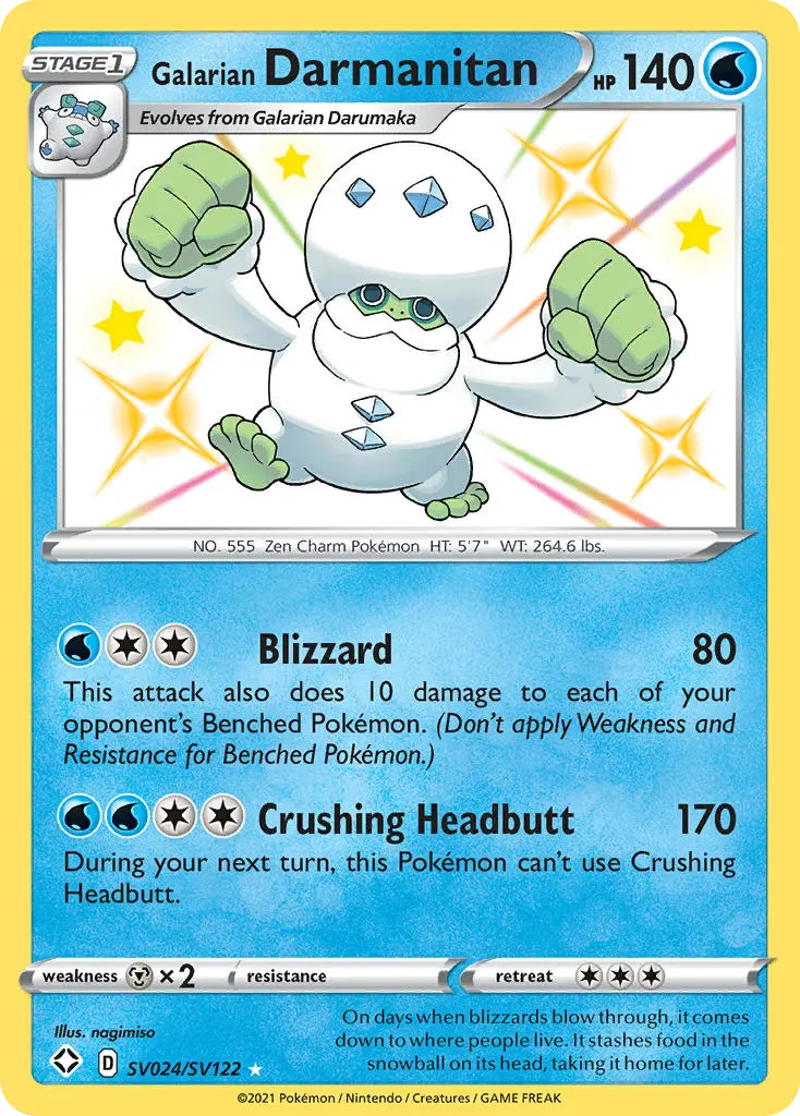 Galarian Darmanitan, Shining Fates Shiny Vault SV024/122