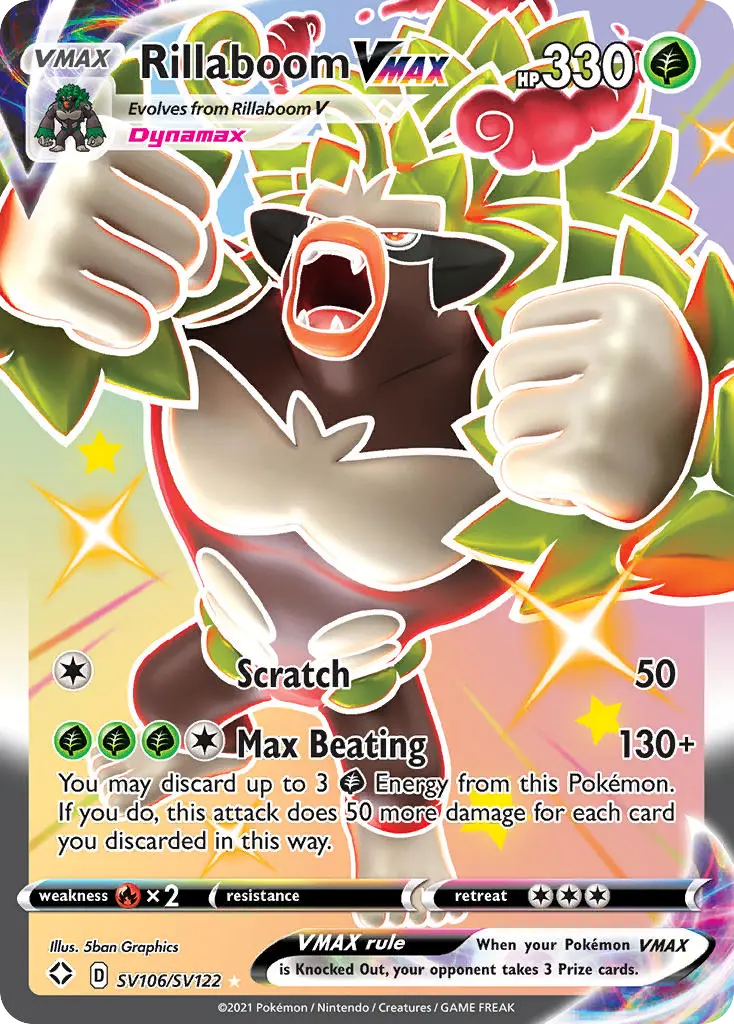Rillaboom VMAX, Shining Fates Shiny Vault SV106/122