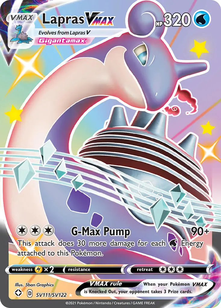 Lapras VMAX, Shining Fates Shiny Vault SV111/122