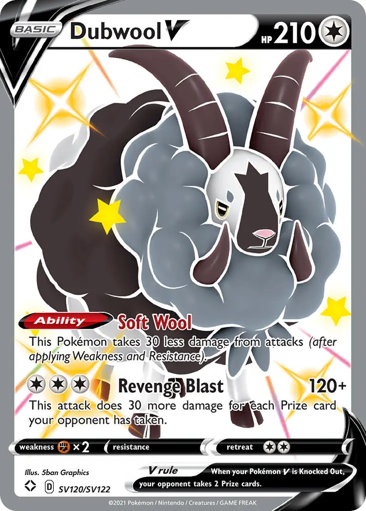 Dubwool V, Shining Fates Shiny Vault SV120/122