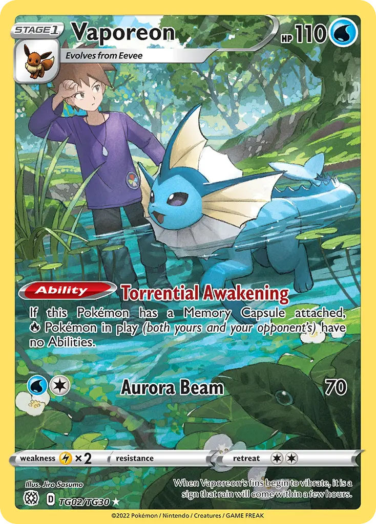 Vaporeon, Brilliant Stars Trainer Gallery TG02/30