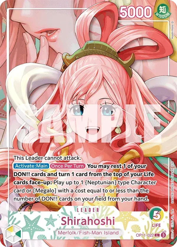 Shirahoshi (Alt Art), Extra Booster: One Piece Heroines Edition Vol. 2 OP11-022