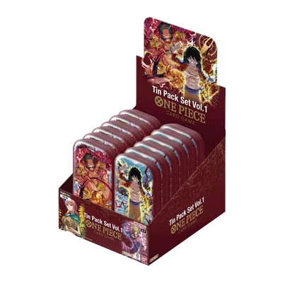 One Piece Tin Pack Set Vol. 1 Display