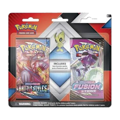 2 Booster Packs & Celebi Collector's Pin