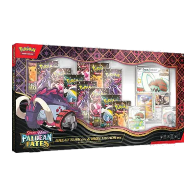 Paldean Fates Great Tusk ex & Iron Treads ex Premium Collection